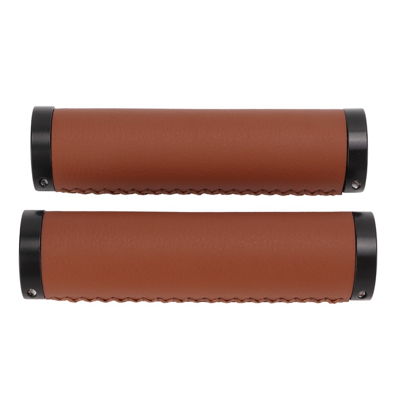 Bike Grips Shockproof Prevent Slip Soft Fiber Leather Handlebar Grips