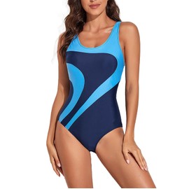 Miccina Women‘s Athletic One Piece Swimsuit Racerback Competitive Training Bathing Suit