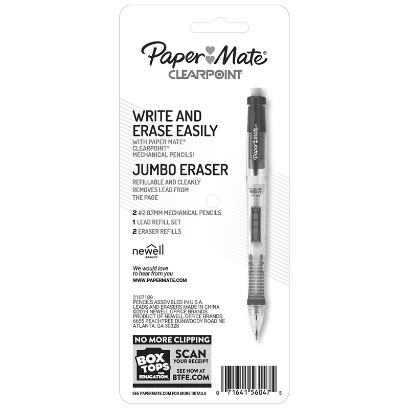 Paper Mate Clearpoint Mechanical Pencils, 0.7mm HB #2 Pencil Lead,