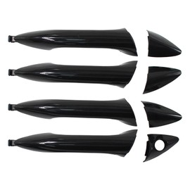 MOTOKU Black Front Rear Exterior Door Handle Kit for Hyundai Elantra 2011-2016 Outer Left Driver and Right Passenger Side