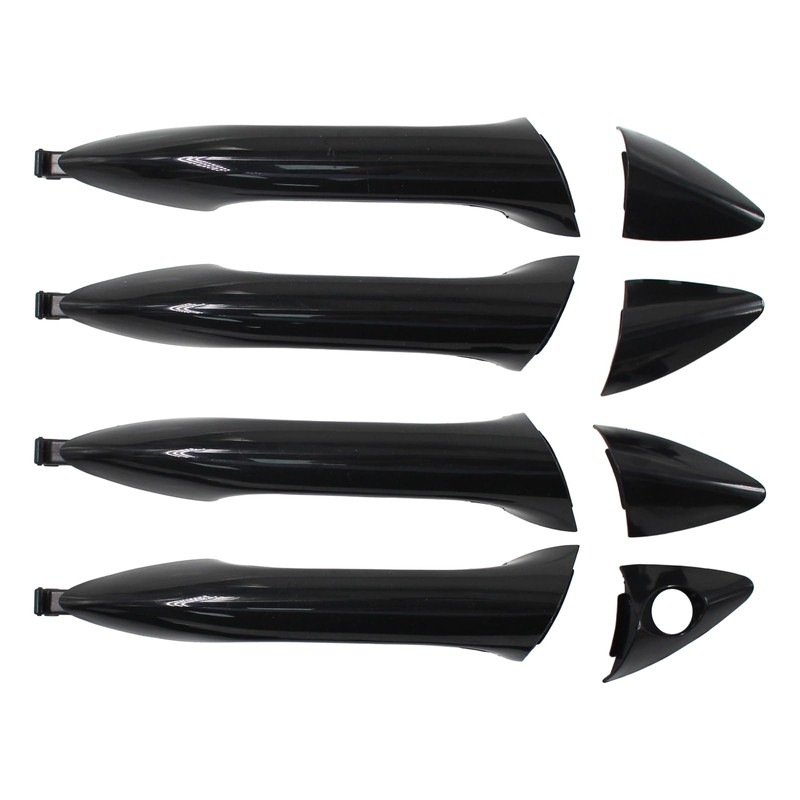 MOTOKU Black Front Rear Exterior Door Handle Kit for Hyundai