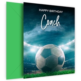 Football Birthday Card for Coach - Perfect Happy Birthday Cards for Any Age Coach, Football Birthday Card, Coach