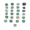 25pcs Rune Stones Set Hand Carved Polished Green Aventurine Portable