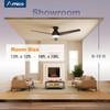 Amico Ceiling Fans with Lights, 52 inch Low Profile Ceiling