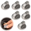 Set of 6 Rotary Knobs, 6 mm Gas Hob Knobs,