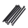 binifiMux 6pcs M6 x 100mm Full Thread Black Hexagon Socket