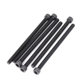 binifiMux 6pcs M6 x 100mm Full Thread Black Hexagon Socket Cap Head Bolt Alloy Steel 12.9 Grade