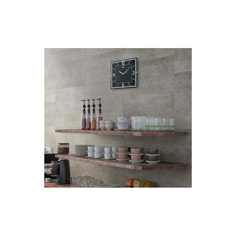 Seiko Lanvin Non Ticking Wall Clock, Black, 11 Inch