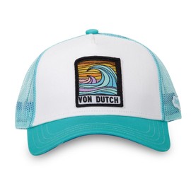 Von Dutch Women Men Women Surf Trucker Adjustable Snapback Cap, White