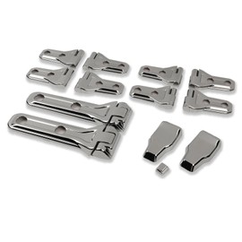 11PCS Full Set Exterior Decoration Trim Kit for Jeep Wrangler JL JLU 2018-2022 Door Hinge/Spare Tire Bracket Hinge/Tailgate Glass Hinge/Rear Wiper Nozzle (Chrome)