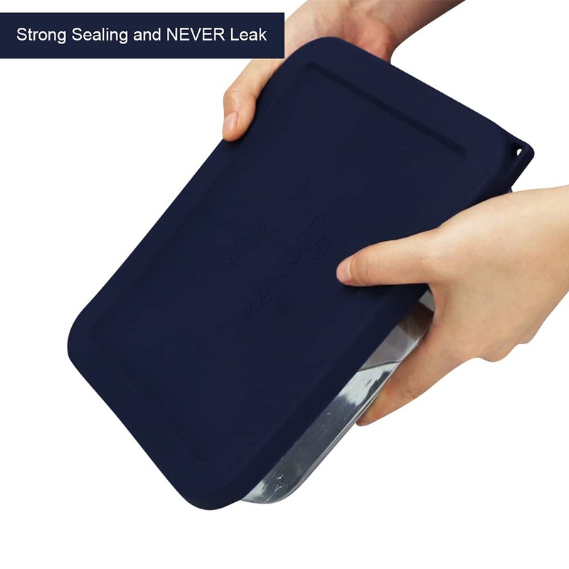 Sophico 6 Cup Rectangle Silicone Storage Cover Lids Replacement for
