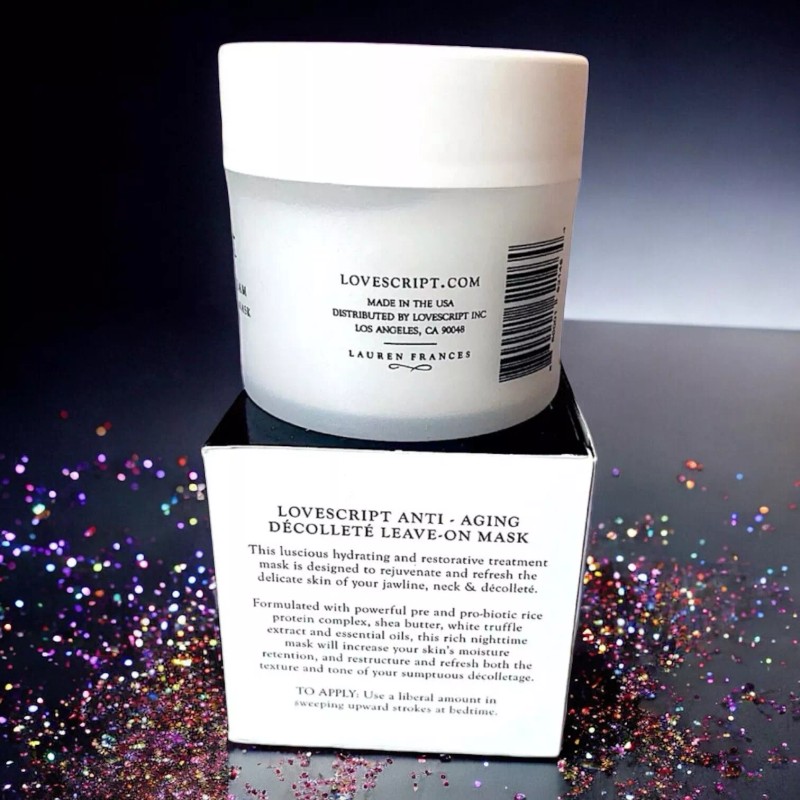 LOVESCRIPT Lauren Frances Decollete & Neck Cream Leave-On Mask NIB