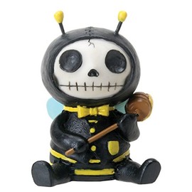 SUMMIT COLLECTION Furrybones Buzz Signature Skeleton in Bumble Bee Costume Holding a Honey Spoon