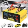 Car Battery Charger Heavy Duty 12/24V Smart Automatic Intelligent Pulse