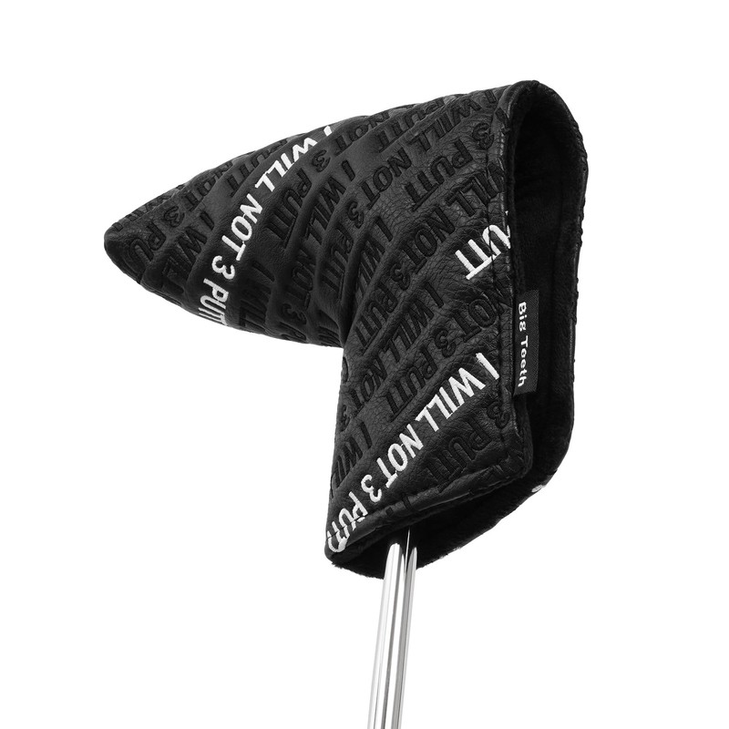 BIG TEETH Golf Putter Cover Blade Putter Headcover Red Club