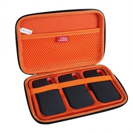Sandisk External 500GB 1TB 2TB 4TB Dedicated Storage Case - Hermitshell (3 Hard Drives with Storage Case) (Orange)