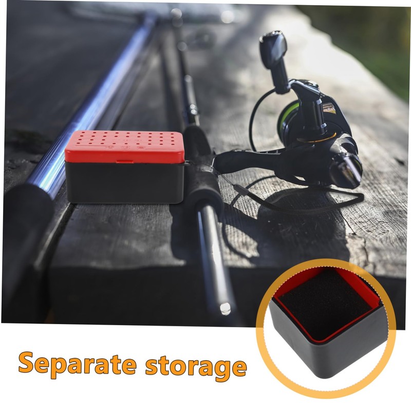 Kisangel Portable Fishing Bait Cooler Leakproof Fish Storage Box Red