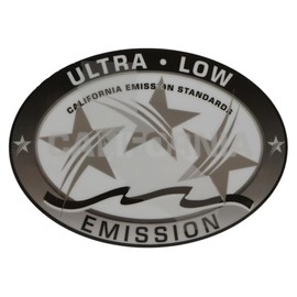 Ultra Low Emission 3 Star California Outboard Graphic Sticker Decal Gray