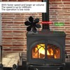 Heat Powered Stove Fan 6 Blade Fast Speed Large Air