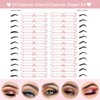 TEUVO Eyebrow Stencil Set for Beginners 3 Protocol Makeup, 24