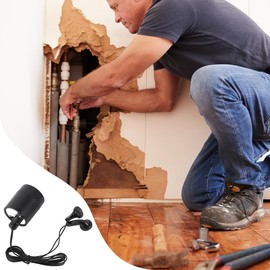 Through Wall Microphone, High Sensitivity Audio Earbuds Amplifier, Pipe, Side Leakage, Underfloor Heating, Detection of Water, Concrete, Steel, Wood, Iron, Glass, Hollow Blocks