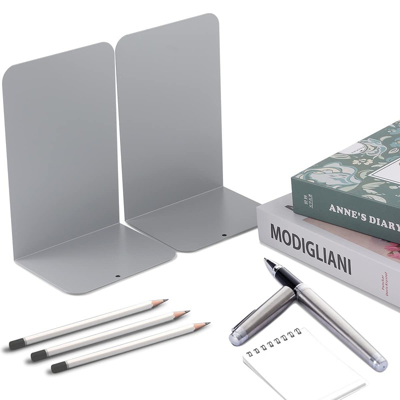 MSDADA Metal Bookends, CD Book Stand for Children, Decorative Bookend