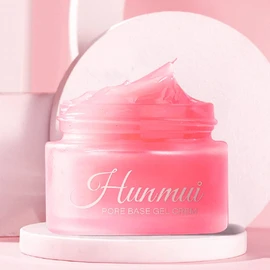 2PCS Hunmui Face Primer Pore Base Gel Cream Cover Pores Water Embellish Skin Silky Finish,Remove Oils Light Weight Primer Natural Make Up To Flawless Face Firming Moisturizers