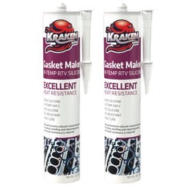 Kraken Bond Red RTV Silicone Gasket Maker - (2x10.1 fl.oz) High Temp Silicone Sealant for Automotive, Heat Resistant Up to 600F, Oil Resistant Automotive Silicone Sealant, 2 Pack