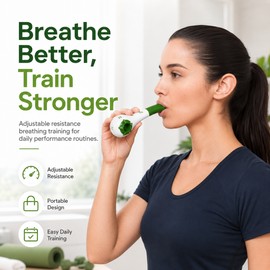 Adjustable Resistance Breathing Trainer – Portable Respiratory Muscle Exercise Tool for Running, Fitness & Endurance Training