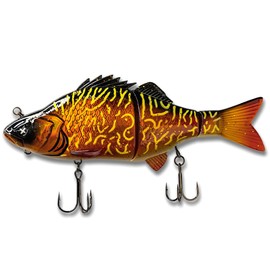 Monkey Lures Swimbait Purge Glider 17.5 cm - Floating Glidebait, Swimbait Pike, Pike Bait, Large Bigbait Pike Bait, Big Bait for Pike Fishing, Predator Fish Bait (Vanilla Cognac)