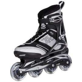 Rollerblade Spiritblade Indoor/Outdoor Limited Opportunity Rental Skates, Black/Silver, 6