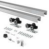 BarnBase 5FT Pocket Door Track Kit, Spliced Aluminum Pocket Door