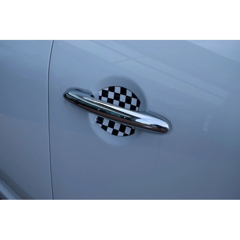 Cupeez Checkered Flag for 2017-2020 Mini Cooper Door Handle Cup
