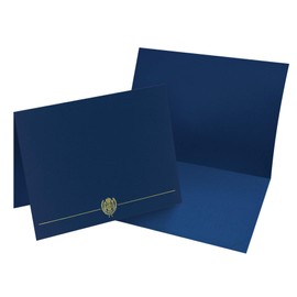 Great Papers! Navy Classic Crest Certificate Cover, 12"x 9.375", 5 Count (903115)