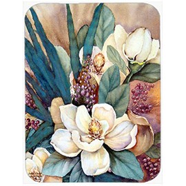 Caroline's Treasures PJC1046LCB Southern Magnolias Glass Cutting Board Large, 12H x 16W, multicolor