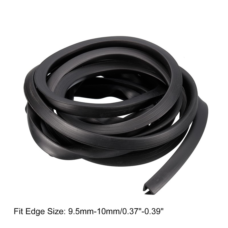 sourcing map U Channel Edge Trim, 11.5ft Length Rubber Guard