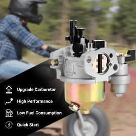 FVRITO Upgrade Carburetor Filter Jet Adapter Exhaust Pipe Stage 2 Kit for Non Hemi Predator 212cc 196cc 6.5Hp Clone GX160 GX200 CT200U-ex Baja Warrior MB200 Mini Bike Go Kart Engine KT196 Black