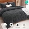 PHF Warm Sherpa Fleece Twin Comforter Set, 3D Tufted Fluffy
