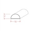 EWHR12 Half Round 1-3/8" Wide x 11/16" Moulding Trim. Unfinished,