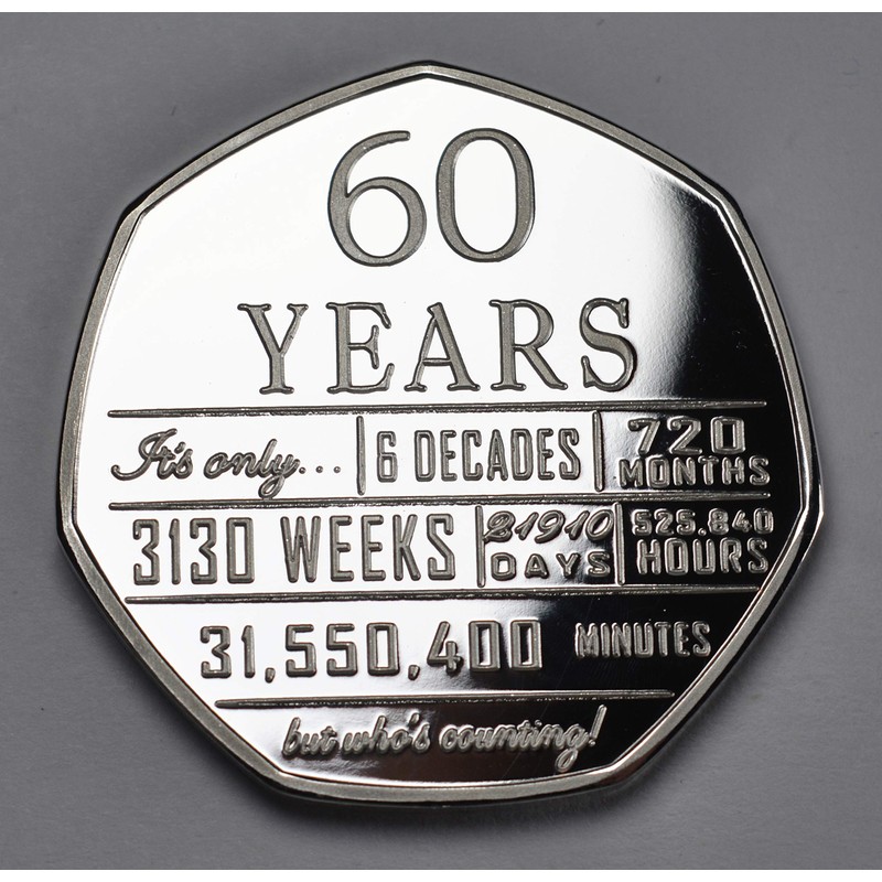 The Commemorative Coin Company Pair of 60th Birthday .999 Silver