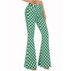 Odefou Checkered Flare Jeans for Women High Waisted Bell Bottoms