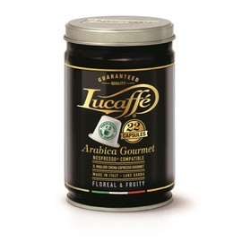 Lucaffe LUCAFFÉ 100% Arabica Gourmet Nespresso compatible capsules Biodegradable in aroma-saving steel Tins. 66 Count (Pack of 1)