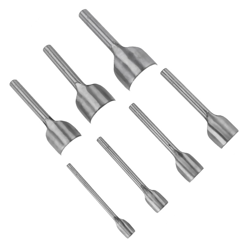 7pcs /set DIY Leather Carft Half Round Punch Belt End