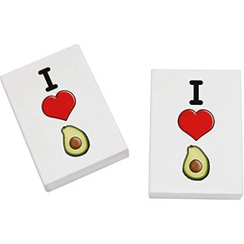 2 x 45mm 'I Love Avocado' Erasers/Rubbers (ER00032647)