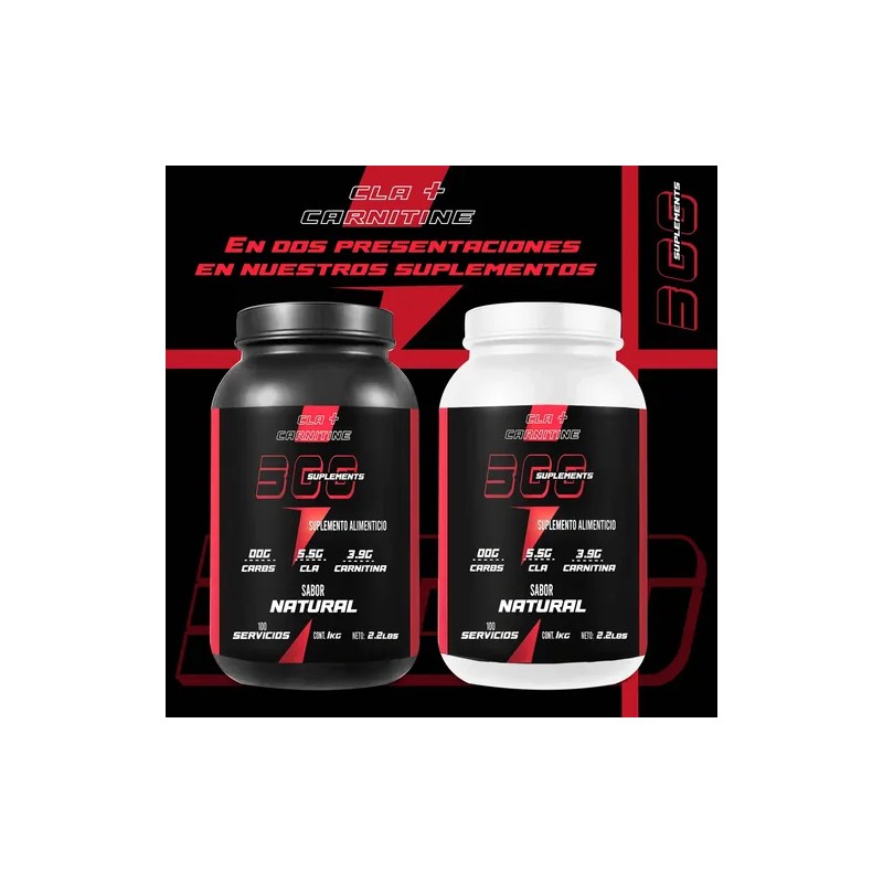 Cla Carnitina 1kg 300 Suplements 100 Servs