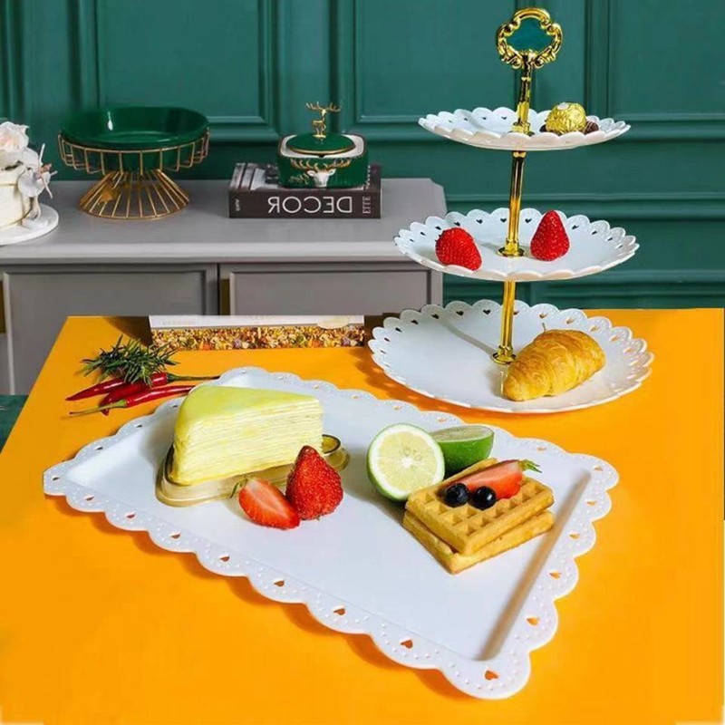 3-Tier Plastic Dessert Stand Cupcake Stand Fruit Candy Display Table