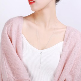 AINFQY Y Necklace for Women 925 Sterling Silver Tassel Lariat Pendant Minimalist Jewelry Gift for Women