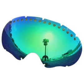 ZERO TECH BASE Compatible Replacement Lens for Oakley A FRAME 1.0 Snow Goggles Green Mirror