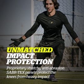 Storelli BodyShield - Leggings de Portero 3, protección de Alto Impacto, Absorbe el Sudor, Resistente a los Rayos UV, para fútbol y Deportes Resistentes, Color Negro, Talla M Juvenil