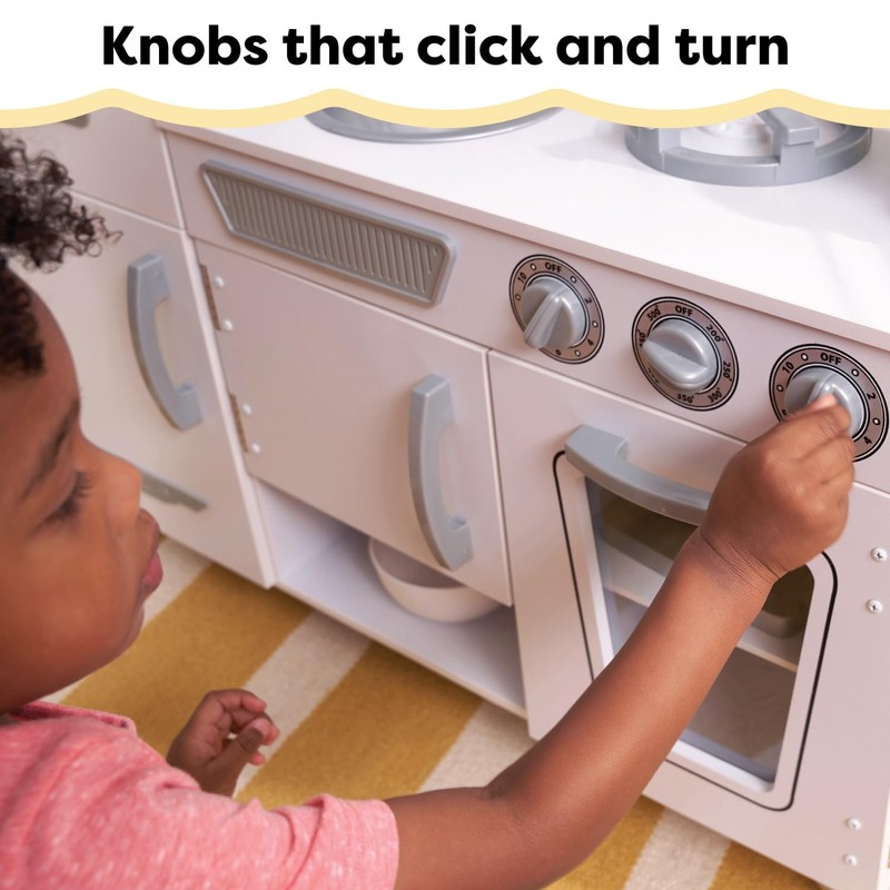 KidKraft Vintage Wooden Play Kitchen with Pretend Ice Maker and